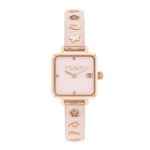 ساعة كوارتز نسائية بمينا وردي