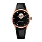 ساعة رجالية أوتوماتيكية ذات مينا أسود