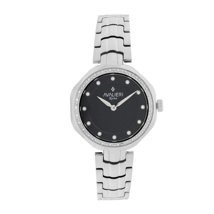 Quartz Watch with Black Sand-Texture Dial - صورة 4