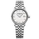 ساعة نسائية فضية اللون تعمل بنظام الكوارتز التناظري من نوع فريلانسر