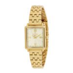 ساعة كوارتز بميناء بلون الشمبانيا