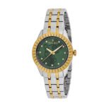 ساعة كوارتز نسائية بمينا أخضر