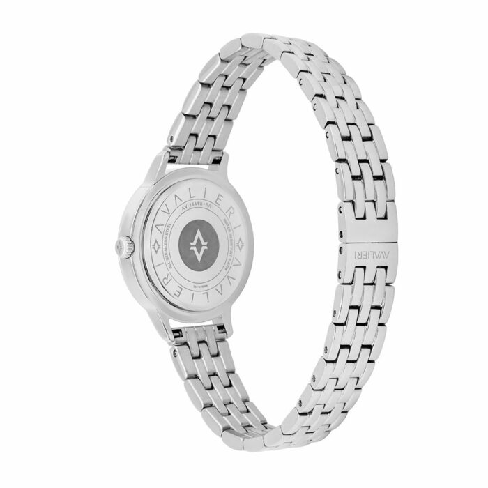 Quartz Watch with Black and Silver Dial and Sand Texture - صورة 2