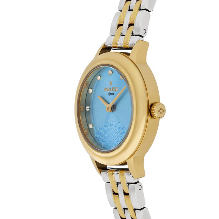 Quartz Watch with Shiny Blue Dial - صورة 2