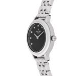 Quartz Watch with Black and Silver Dial and Sand Texture - صورة 3