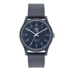 ساعة رجالية ونسائية تعمل بالطاقة الشمسية ذات مينا أزرق