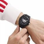 Men's and Women's Quartz Watch with Black Dial - صورة 5