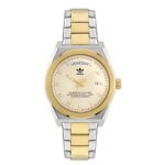 ساعة رجالية ونسائية، حركة كوارتز، مينا ذهبي