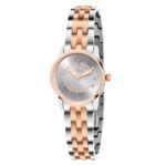 ساعة كوارتز نسائية بمينا فضي أبيض