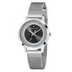 ساعة نسائية كوارتز بمينا أسود