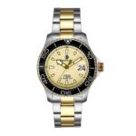 ساعة رجالية أوتوماتيكية بمينا ذهبي