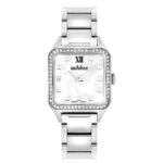 Women's Swiss Quartz Watch with Pearly White Dial