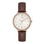 ساعة نسائية كوارتز بمينا أبيض