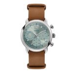 ساعة رجالية كوارتز بمينا أخضر