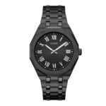 ساعة كوارتز رجالية بمينا أسود