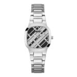 Women's Quartz Watch Black and Silver Dial