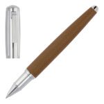 Brown and Silver Rollerball Pen