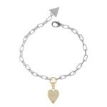 سوار نسائي من الفضة والذهب