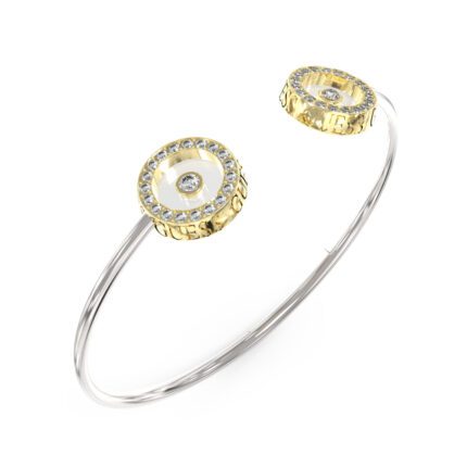 سوار نسائي من الفضة والذهب