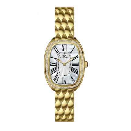 Women's Quartz Watch with Pearly White Dial