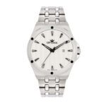 ساعة رجالية سويسرية كوارتز بمينا أبيض