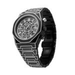 Polychrono Men Quartz Watch with Black Sketch Dial - صورة 2