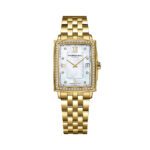 Toccata Square Quartz Watch with Mother of Pearl Dial