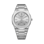 ساعة كوارتز رجالية رفيعة للغاية بمينا رمادي أنيق