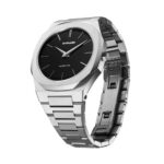 Men Ultra Thin Quartz Watch with Black Dial - Image 2