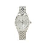 Women's Quartz Watch With Silver White Dial