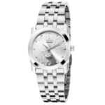 ساعة نسائية كوارتز بمينا أبيض