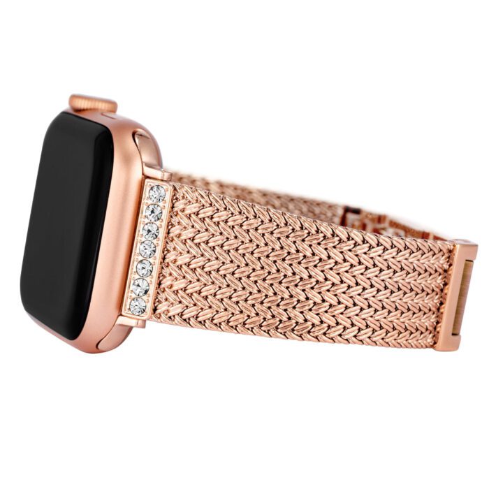 سوار بديل لساعة آبل باللون الذهبي الوردي (روز جولد) للنساء من آن كلاين - AAC-A027/AAC-A029 - صورة 3