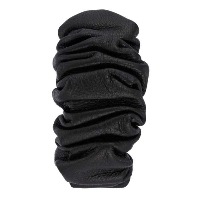 Black Leather Scrunchie Elastic Band for Apple Watch - صورة 3