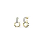 Women's Gold Hoop Earrings - صورة 2