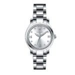 ساعة نسائية بحركة كوارتز مينا أبيض