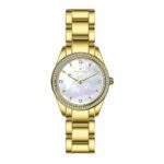 Women's watch quartz movement pearly white dial color