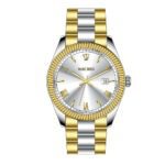 ساعة رجالية بحركة كوارتز مينا أبيض