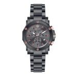 ساعة رجالية بحركة كوارتز ومينا أسود