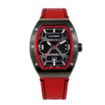 Men's Quartz Watch with Red Dial