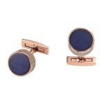 Cufflinks in Rose Gold and Blue