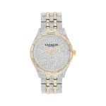 ساعة بروكس النسائية كوارتز بمينا فضي