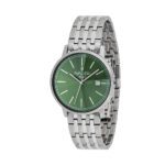 ساعة كوارتز رجالية بمينا أخضر