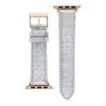 سوار فضي بتصميم قشر الأناناس لساعة أبل