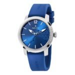 ساعة رجالية كوارتز بمينا أزرق