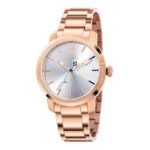 ساعة كوارتز رجالية بمينا فضي