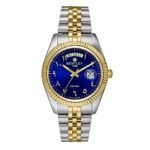 ساعة كوارتز رجالية بمينا أزرق