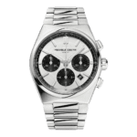 ساعة رجالية أوتوماتيكية بمينا فضي وأسود