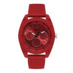 ساعة كوارتز رجالية بمينا أحمر