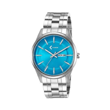 ساعة كوارتز رجالية بمينا أزرق