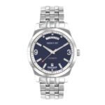 ساعة رجالية أوتوماتيكية بمينا أزرق